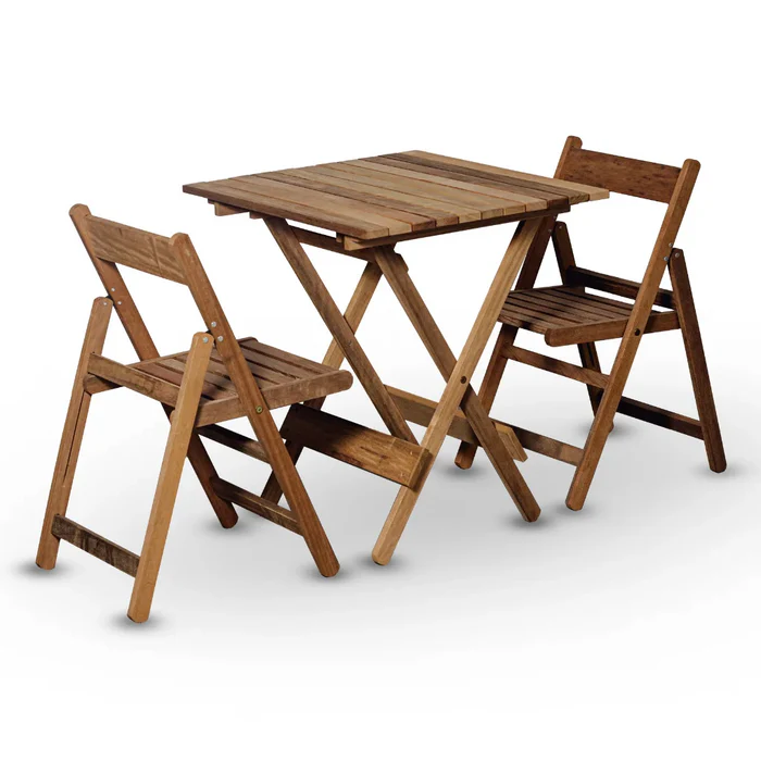Conjunto de Mesa e Cadeira Dobráveis